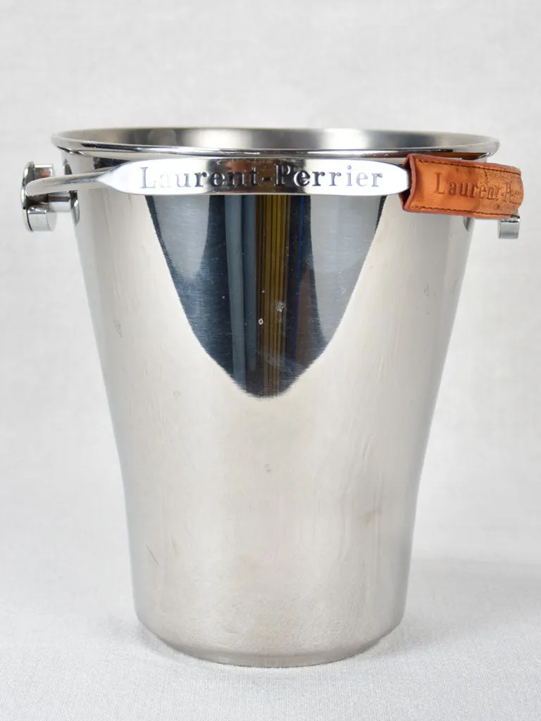 Laurent Perrier ice bucket with leather handle