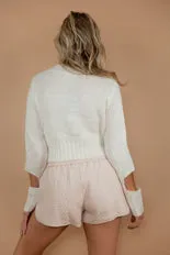 Leather Vegan Quilted Shorts - Rose