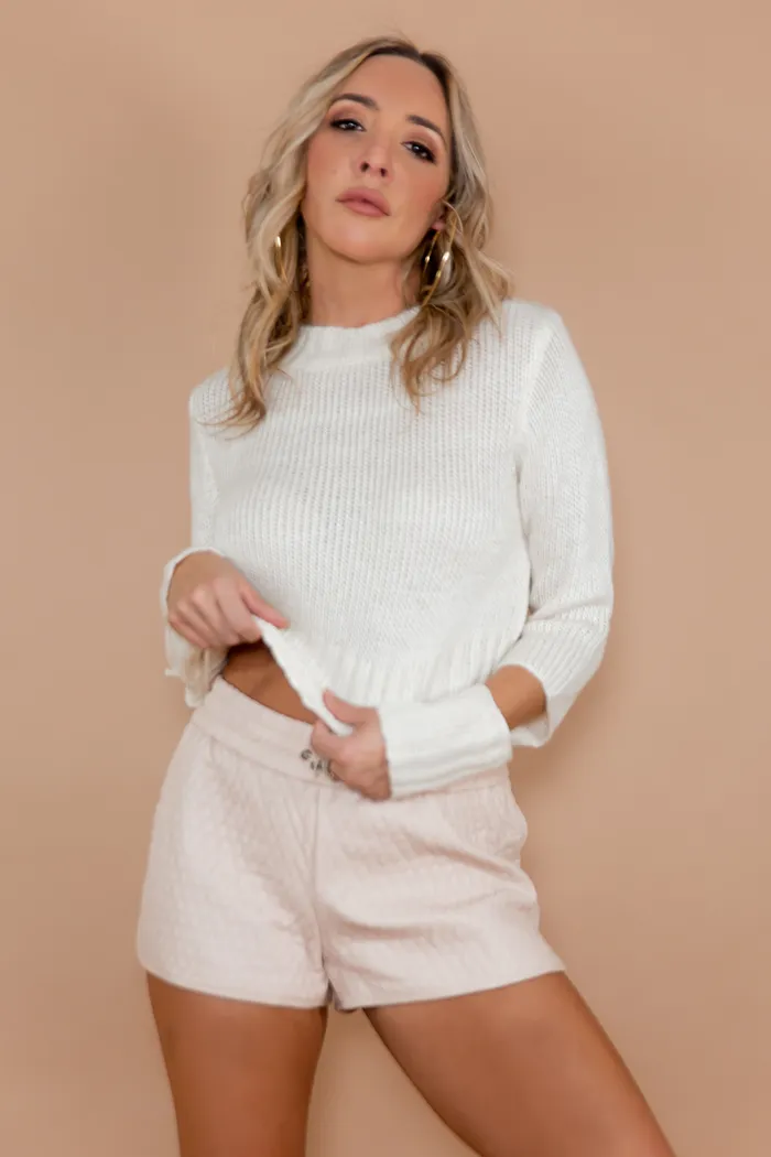 Leather Vegan Quilted Shorts - Rose