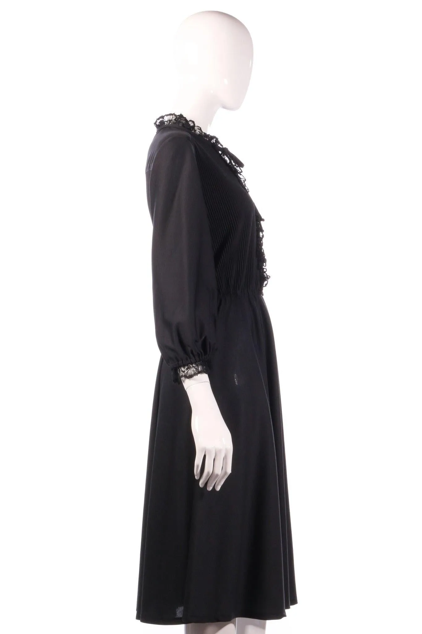 Leygil Vintage 1970's Dress Black Size 12/14