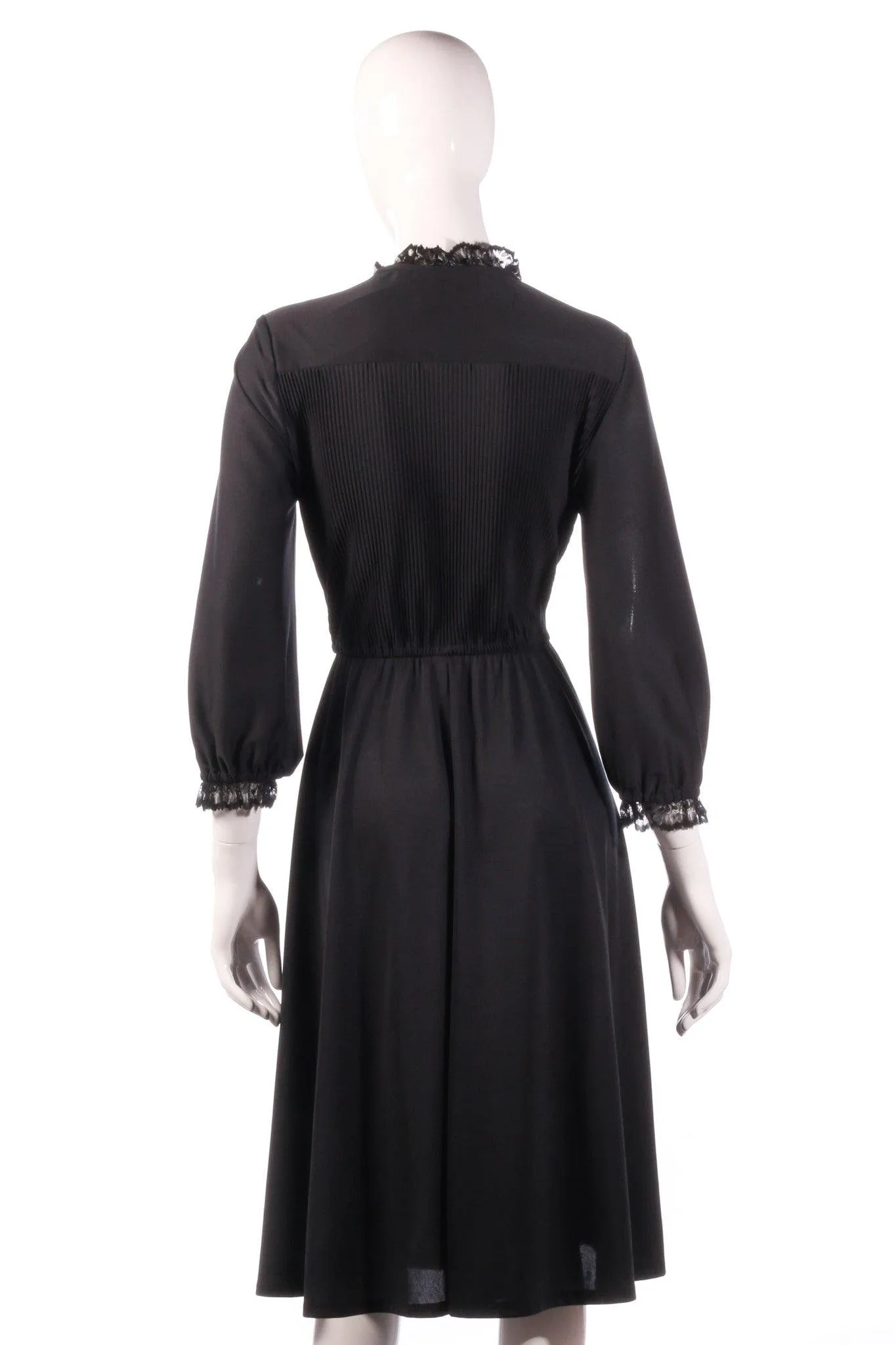 Leygil Vintage 1970's Dress Black Size 12/14