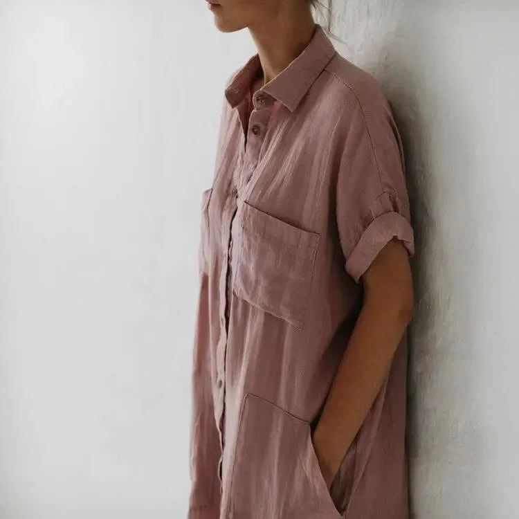 Linen tunic dusty pink by Seaside Tones