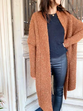 LIZA DRAPE CARDIGAN | Rust