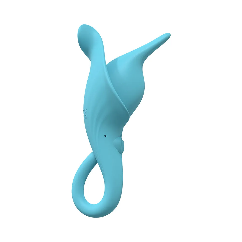 LoveLine Lily 10 Speed Clitoral Vibe Sealed Silicone Rechargeable Submersible Blue