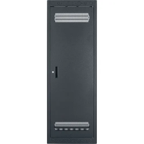 Lowell Mfg Equipment Rack-Enclosed-35U, 27in Deep, 1pr Fixed Rails, Rear Door