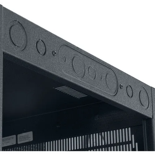 Lowell Mfg Equipment Rack-Enclosed-35U, 27in Deep, 1pr Fixed Rails, Rear Door