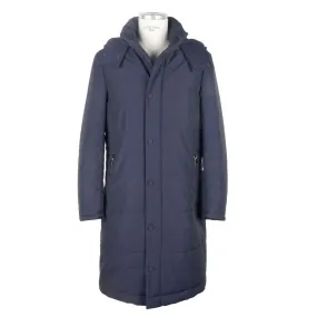 Made in Italy Italian Elegance Wool-Blend Men's Raincoat