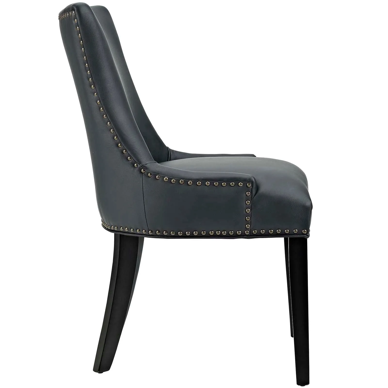 Marquis Dining Chair Faux Leather Set of 4 Black EEI-3499-BLK