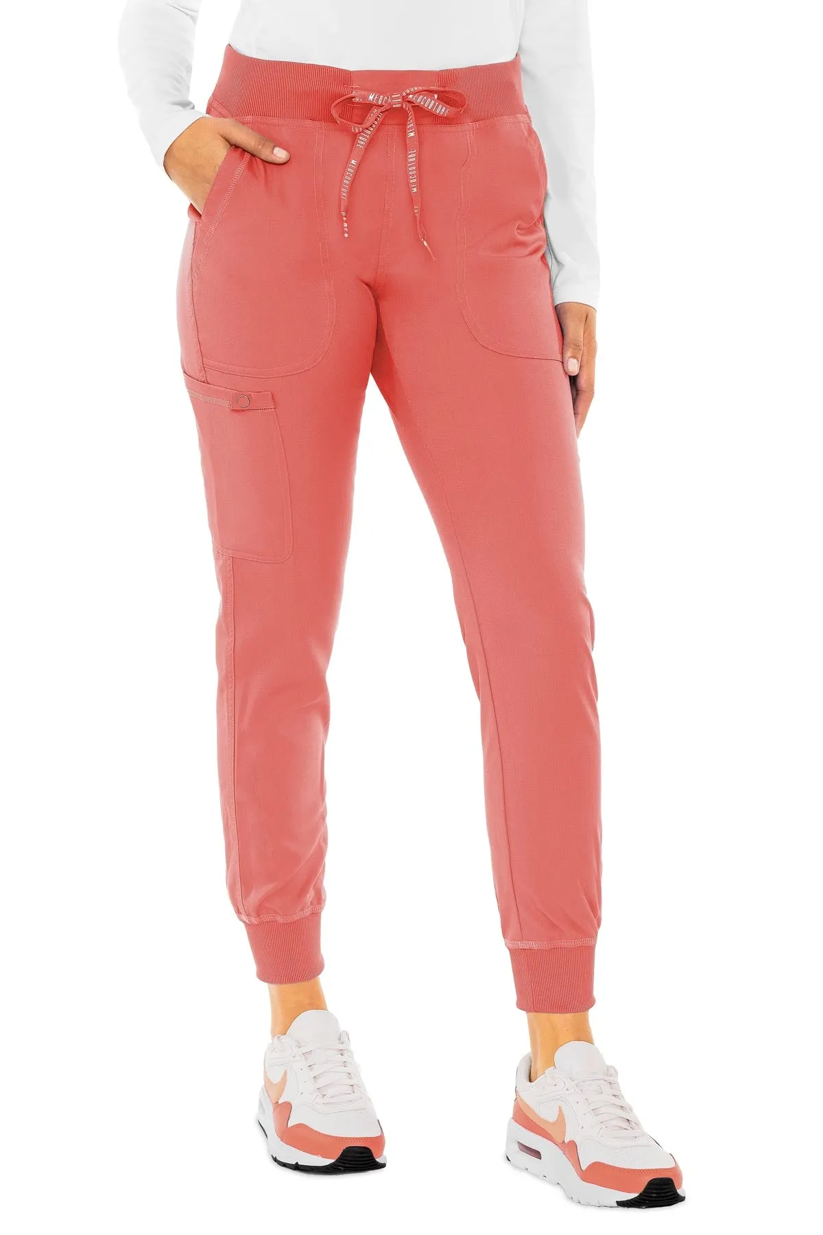 Med Couture(MC Touch) Jogger Yoga Scrubs Pants (Regular) XS-3XL / Coral