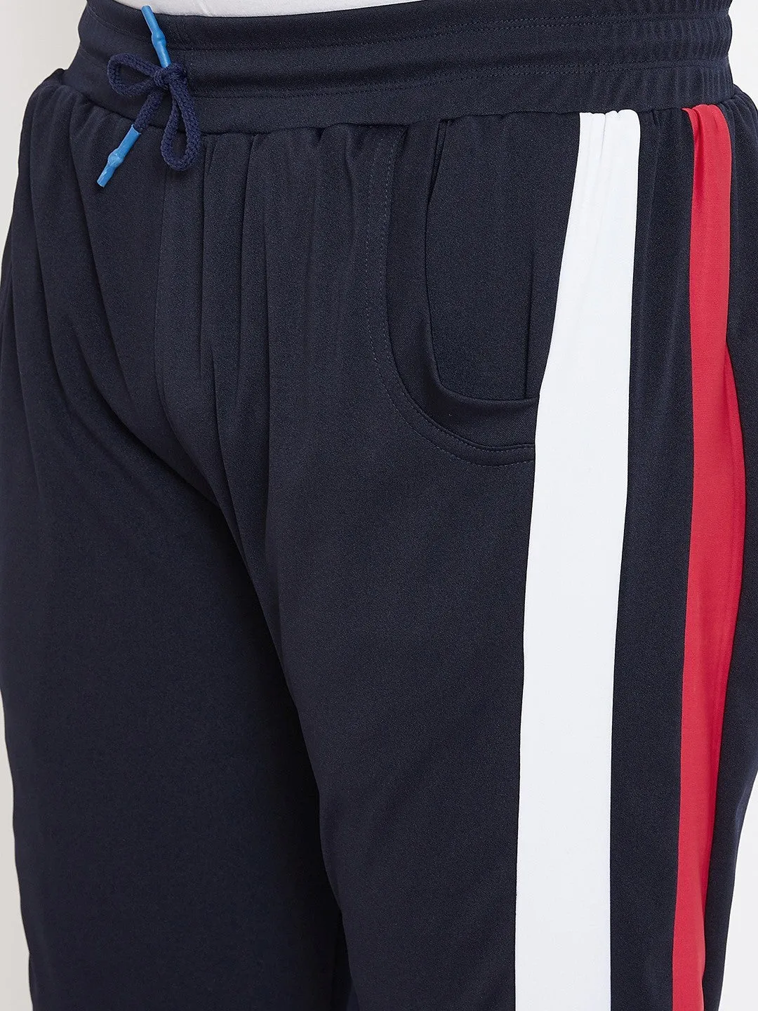 Men Colorblock Black Track Pants (Pack of 1)
