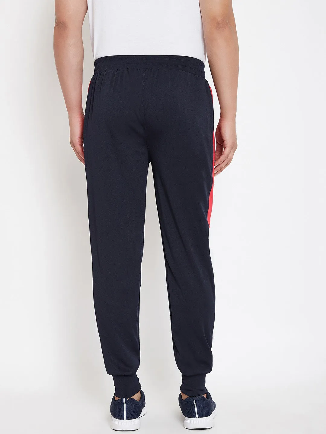 Men Colorblock Black Track Pants (Pack of 1)