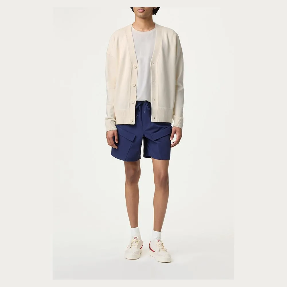 Mens Baseline Tennis Cardigan Gardenia