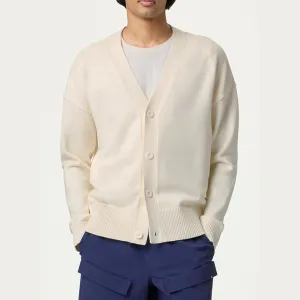 Mens Baseline Tennis Cardigan Gardenia