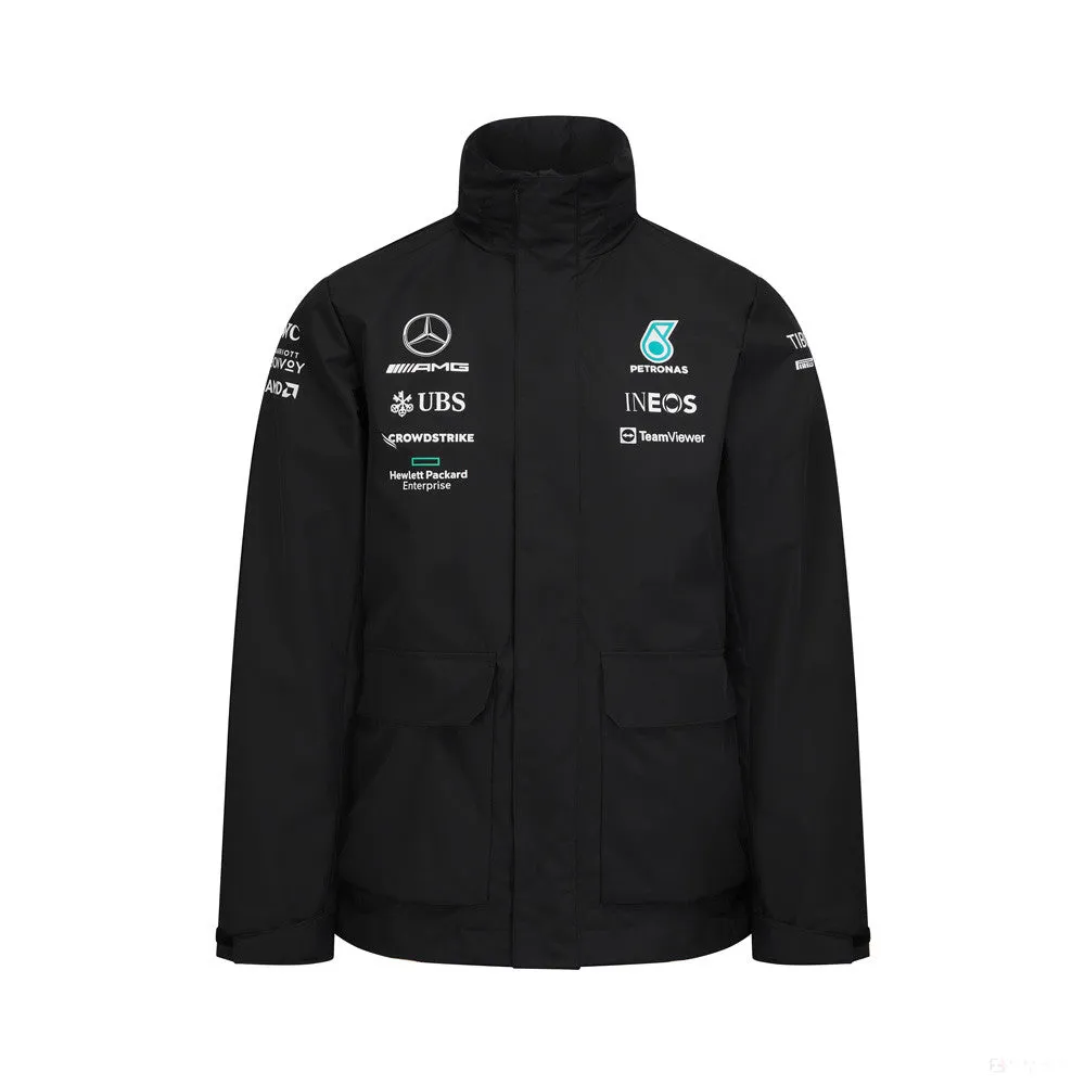 Mercedes Rainjacket, Team, Black, 2022