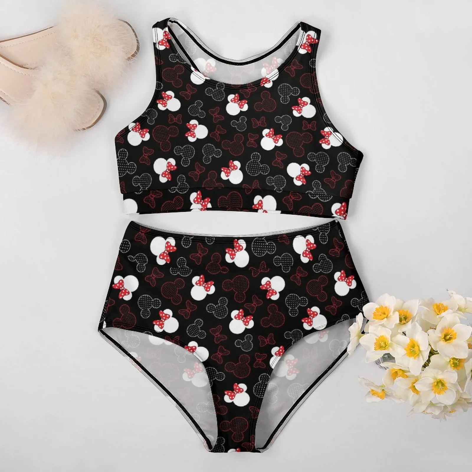 Mickey And Minnie Dots Women's Bikini Swimsuit