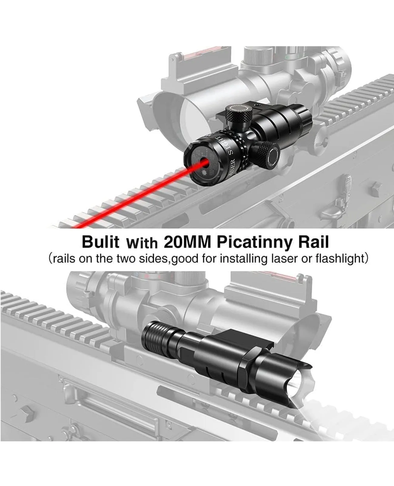 MidTen 4x32 Tactical Rifle Scope with Fiber Optics