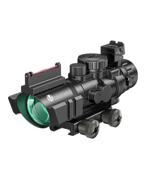 MidTen 4x32 Tactical Rifle Scope with Fiber Optics