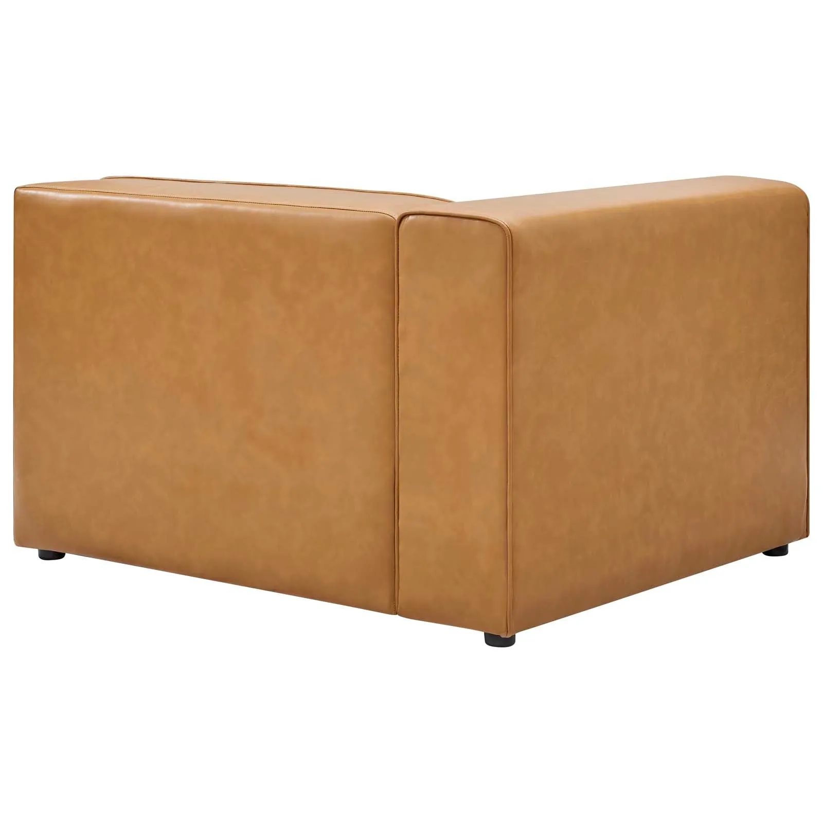 Mingle Vegan Leather 2-Piece Sectional Sofa Loveseat Tan EEI-4788-TAN