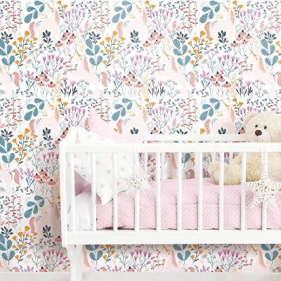 New - RoomMates Unicorn Paradise Peel and Stick Wallpaper