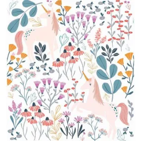 New - RoomMates Unicorn Paradise Peel and Stick Wallpaper