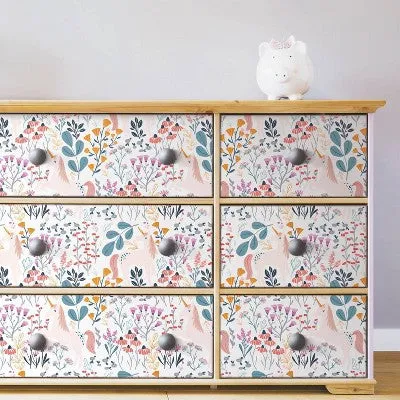 New - RoomMates Unicorn Paradise Peel and Stick Wallpaper