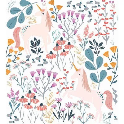 New - RoomMates Unicorn Paradise Peel and Stick Wallpaper