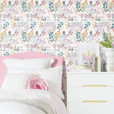 New - RoomMates Unicorn Paradise Peel and Stick Wallpaper