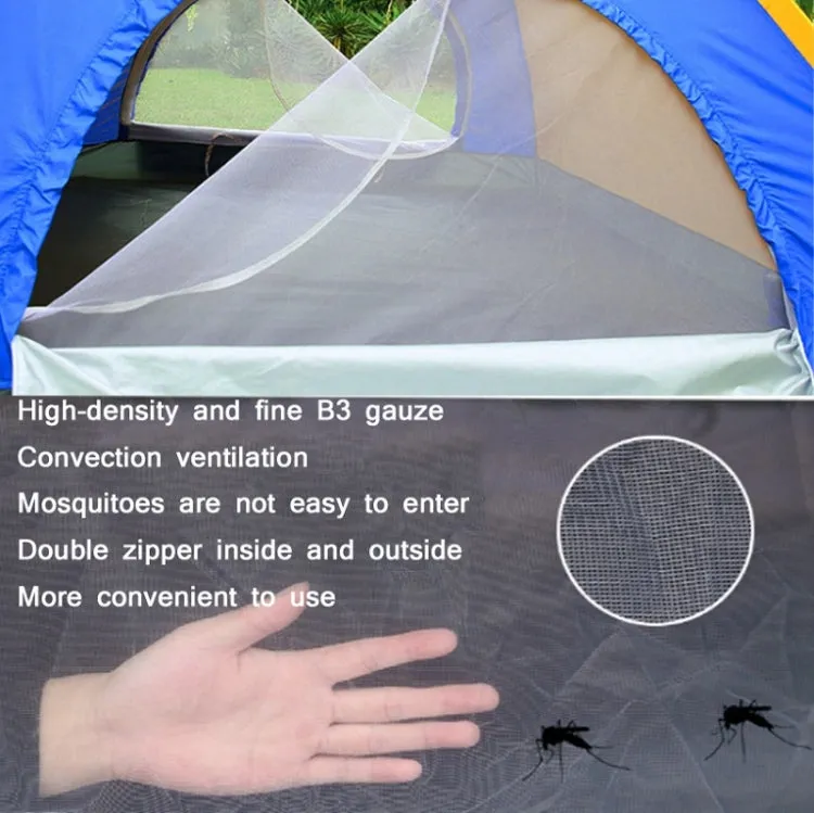 Outdoor Camping Beach Rainproof Sun-proof Automatic Quick Install Tent For 3-4 People(Blue)