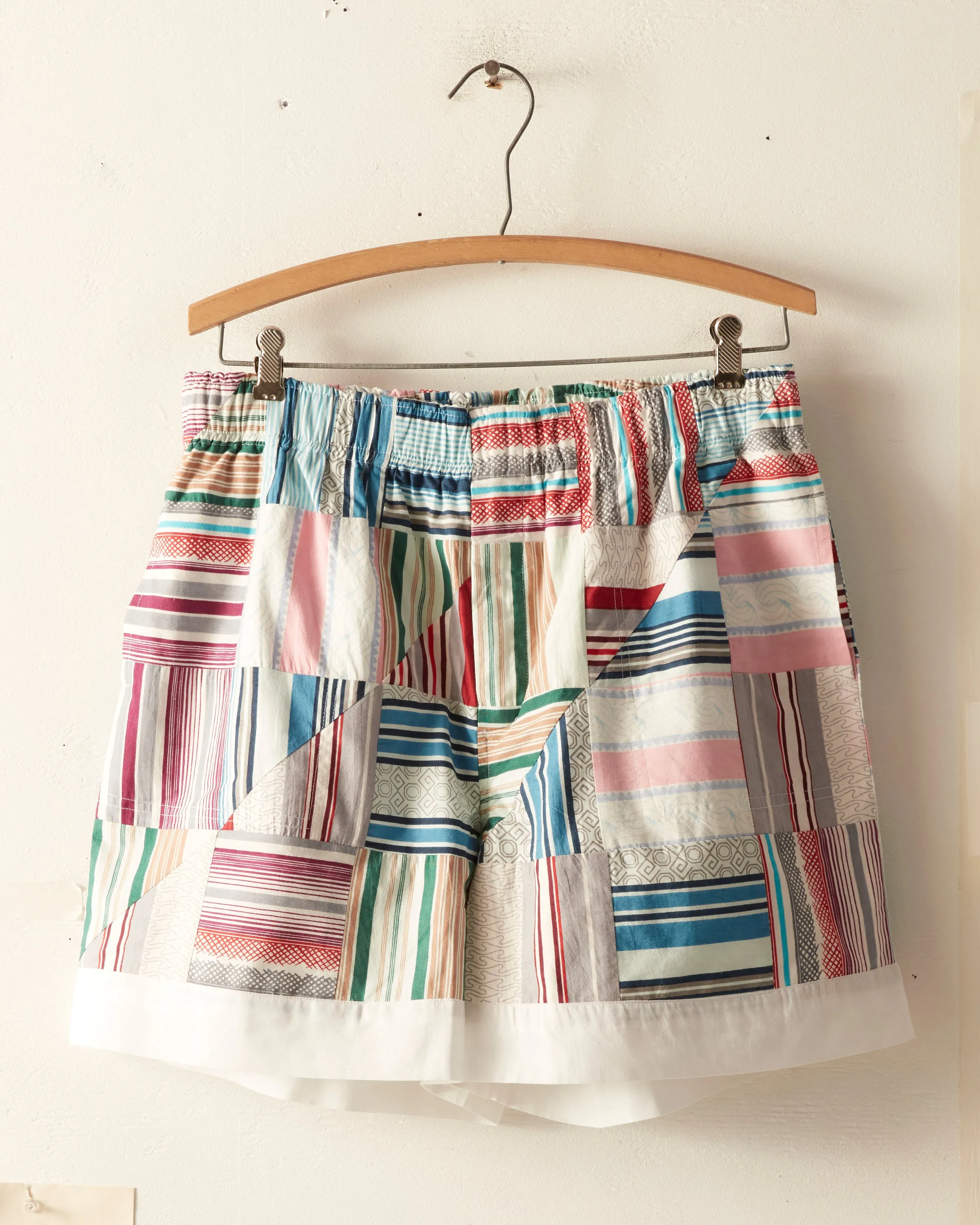 Patchwork Oxford Shorts