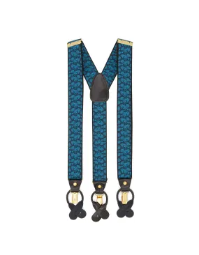 Peaky Blinders Braces - Blue & Gold