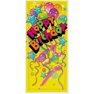 Plastic Happy Birthday Party Door Poster (1ct)
