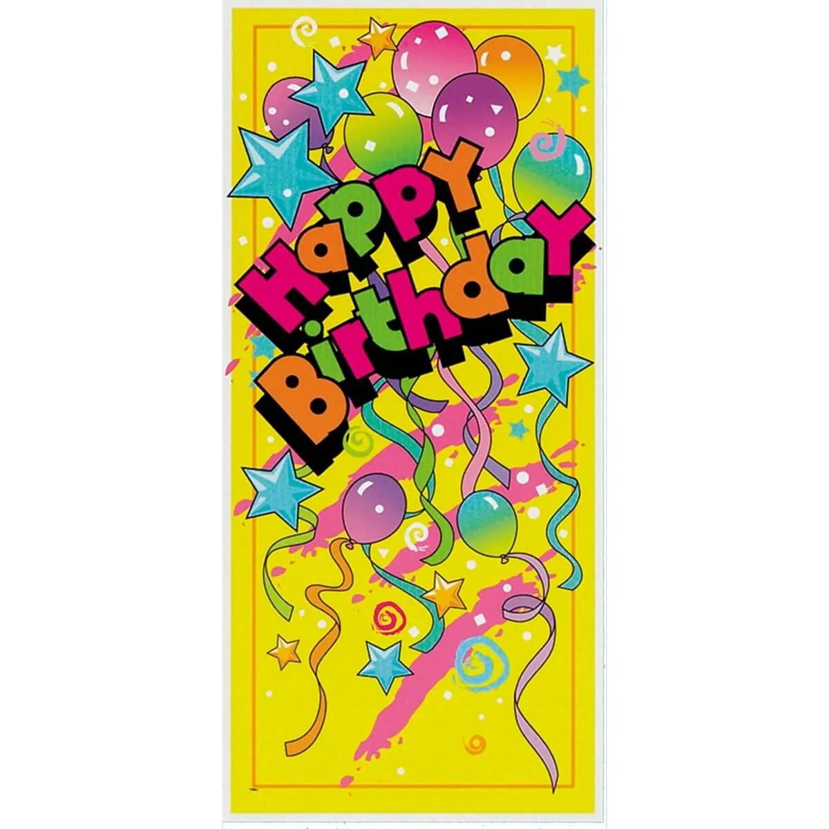 Plastic Happy Birthday Party Door Poster (1ct)