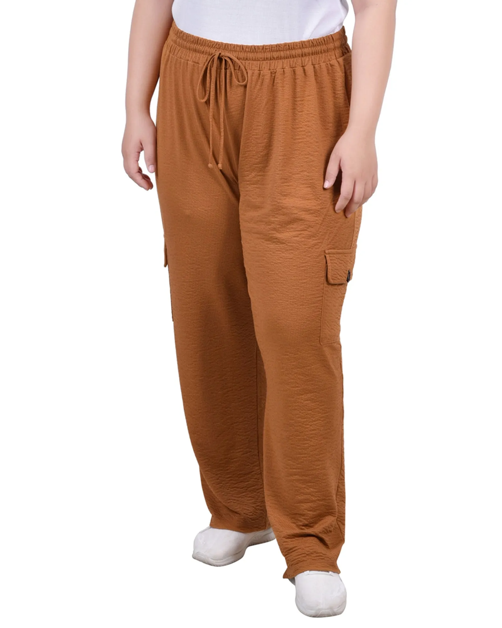 Plus Size Knit Gauze Pants