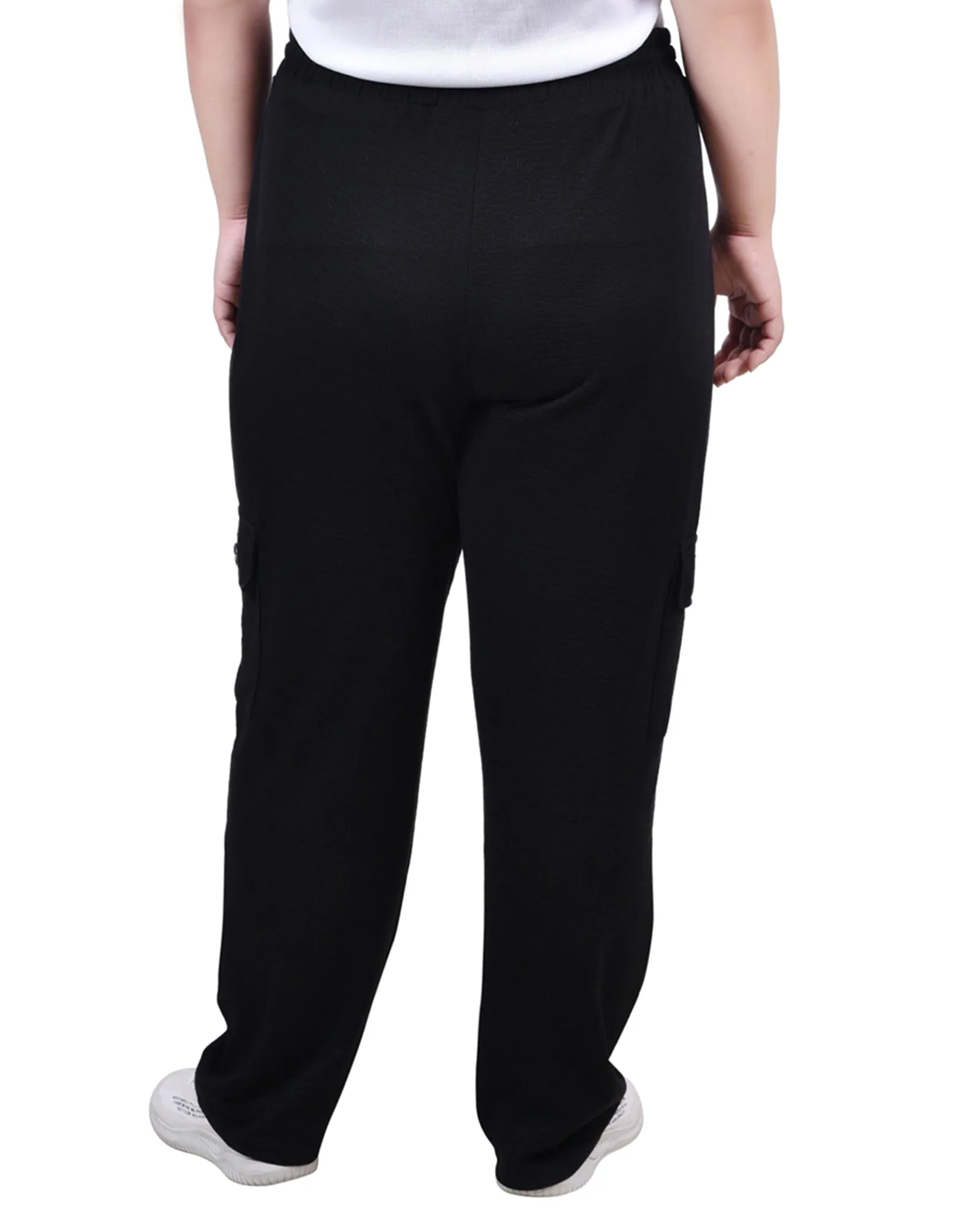 Plus Size Knit Gauze Pants
