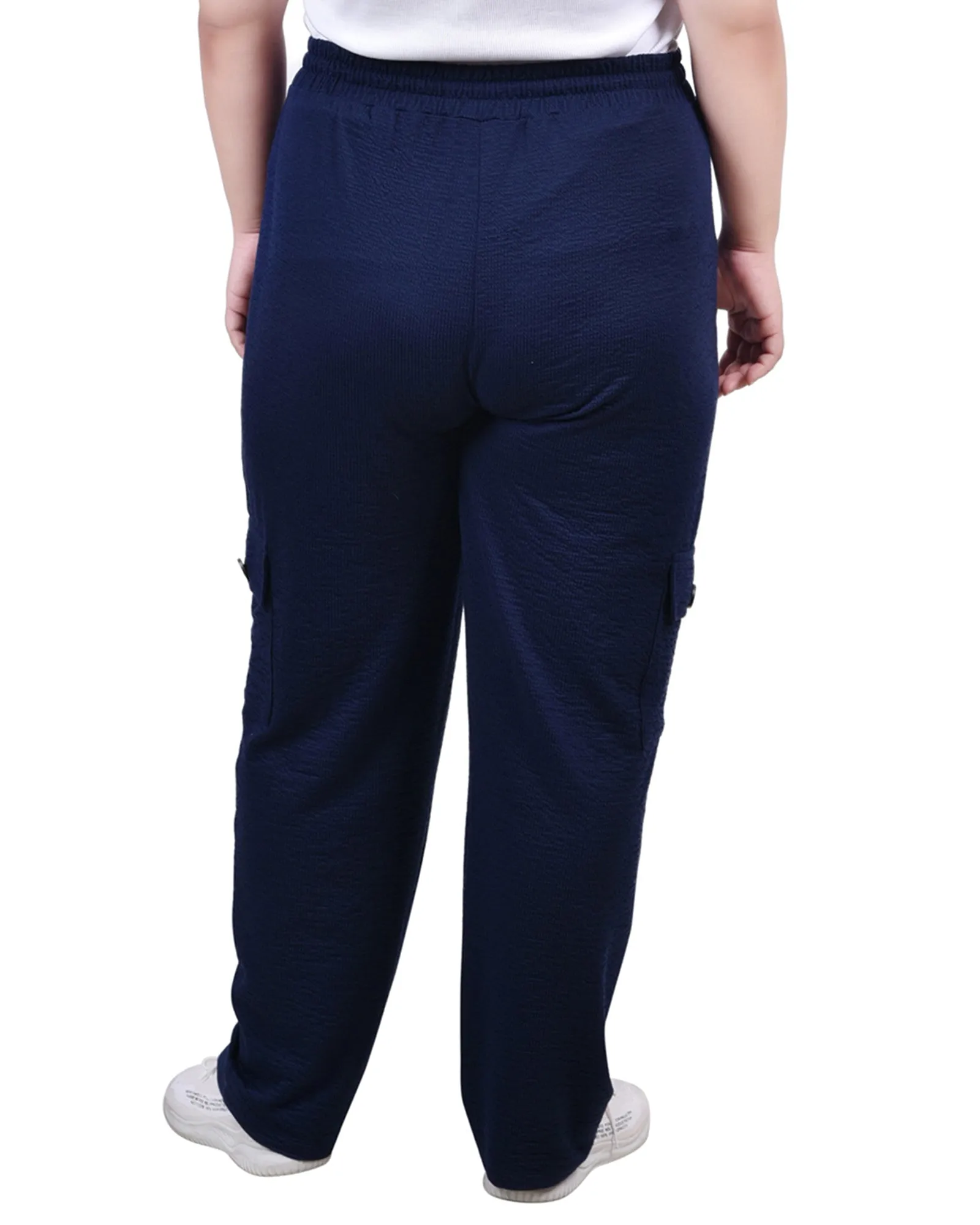 Plus Size Knit Gauze Pants