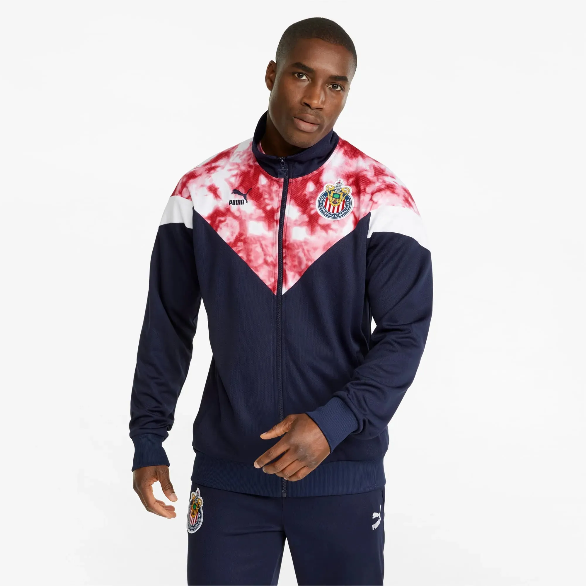 Puma 2022 Chivas Iconic Mesh Track Jacket - Navy-White-Red