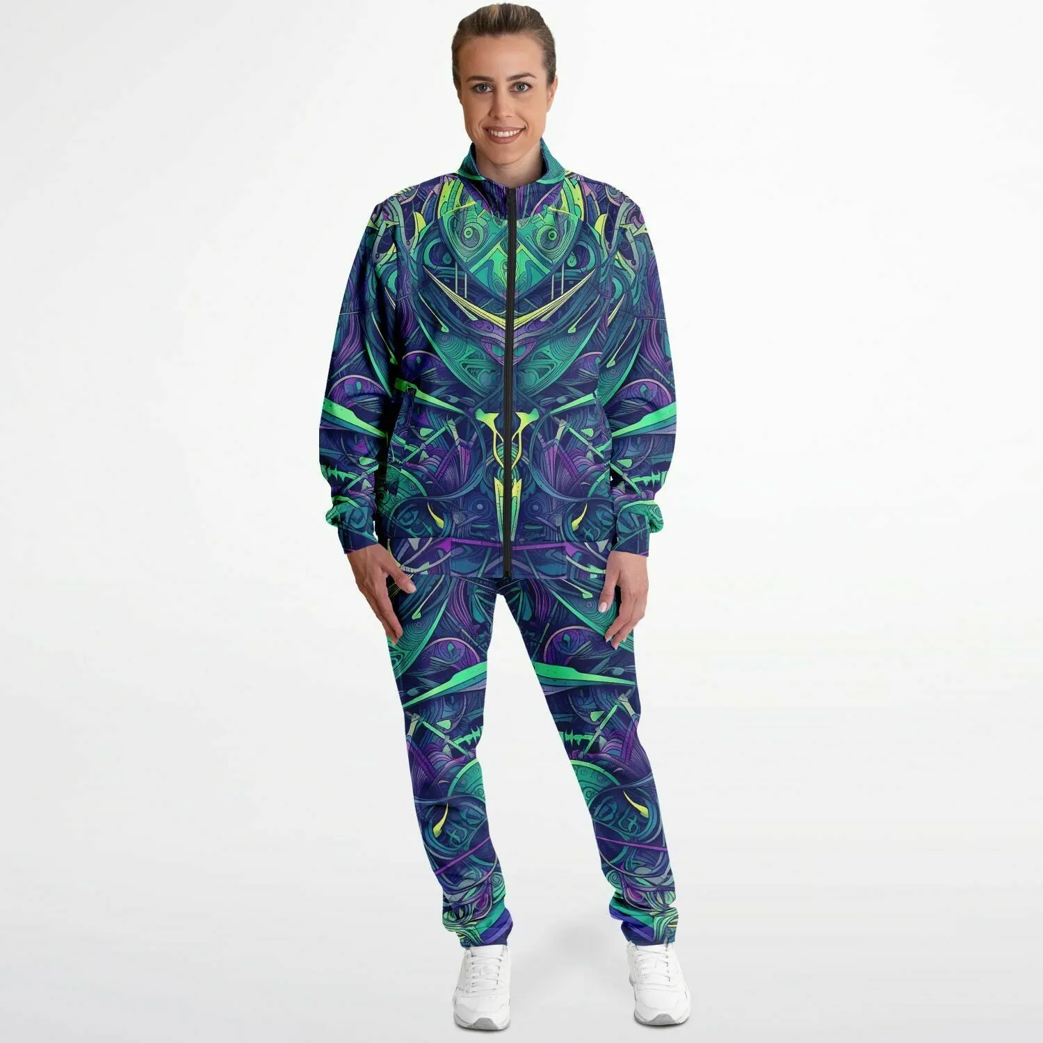 PURP GREEN LINESET UNISEX Tracksuit | ACIDMATH AI
