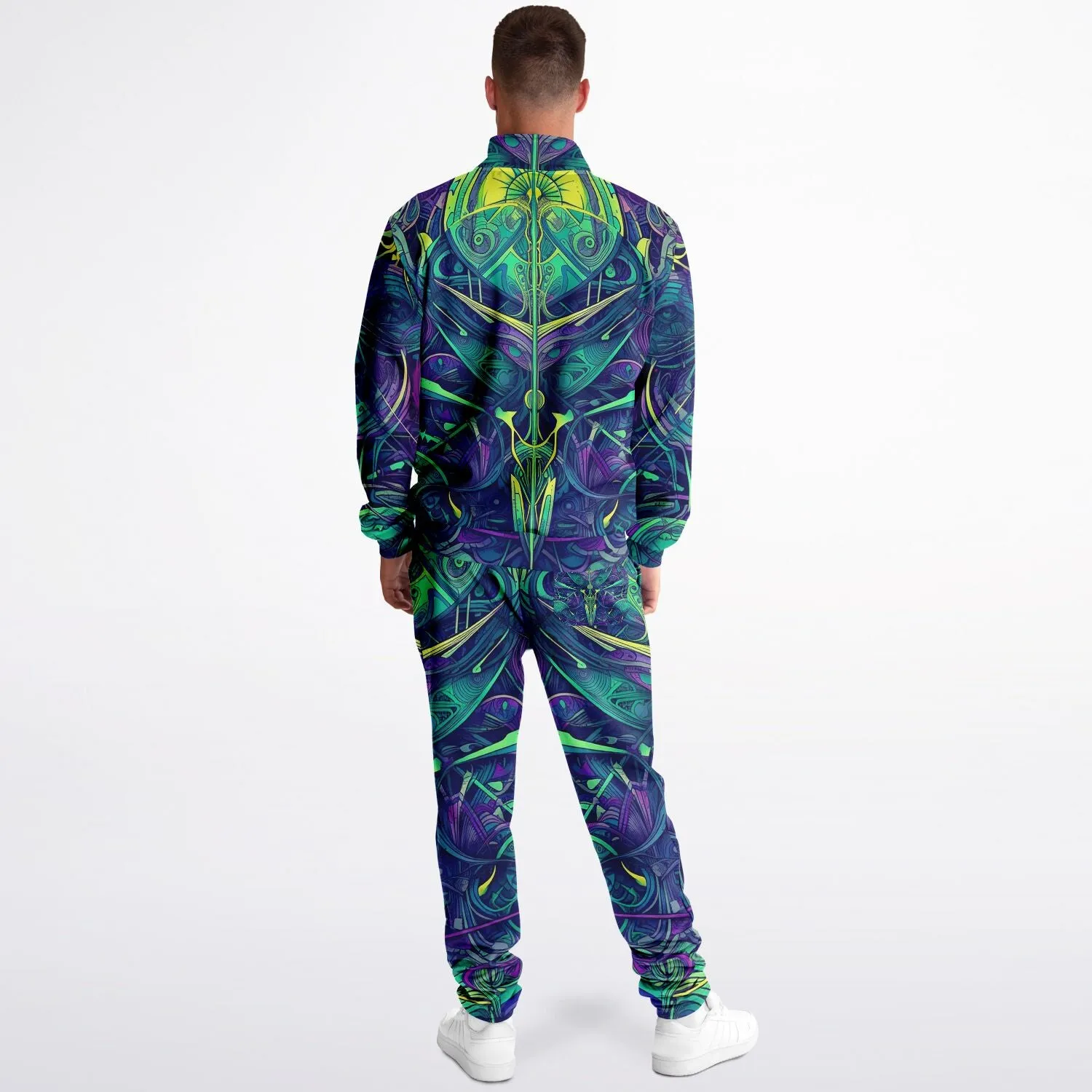 PURP GREEN LINESET UNISEX Tracksuit | ACIDMATH AI