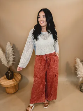 Ready When You Are Cargo Pants - Rust