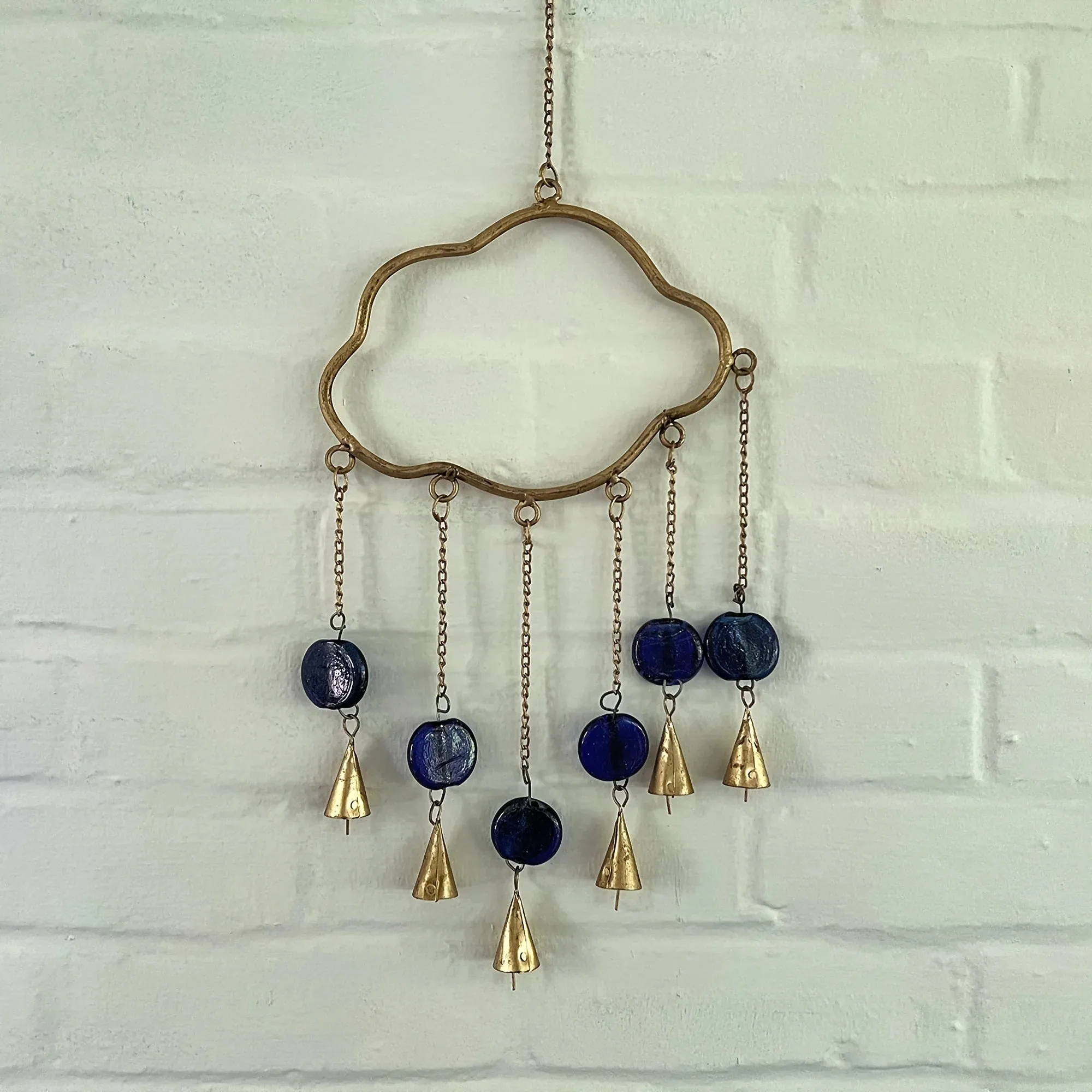 Recycled Iron Rain Cloud Garden Chime
