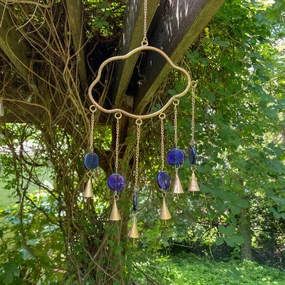 Recycled Iron Rain Cloud Garden Chime