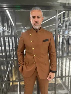 Regal Amber Mandarin Suit
