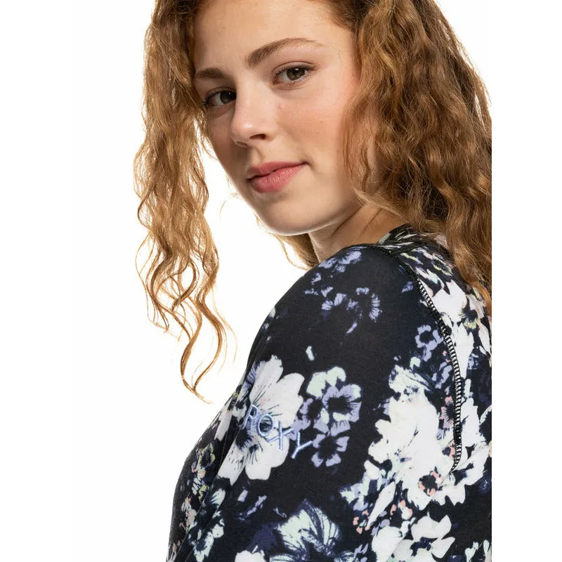 Roxy Daybreak Top True Black Black Flowers (KVJ1)