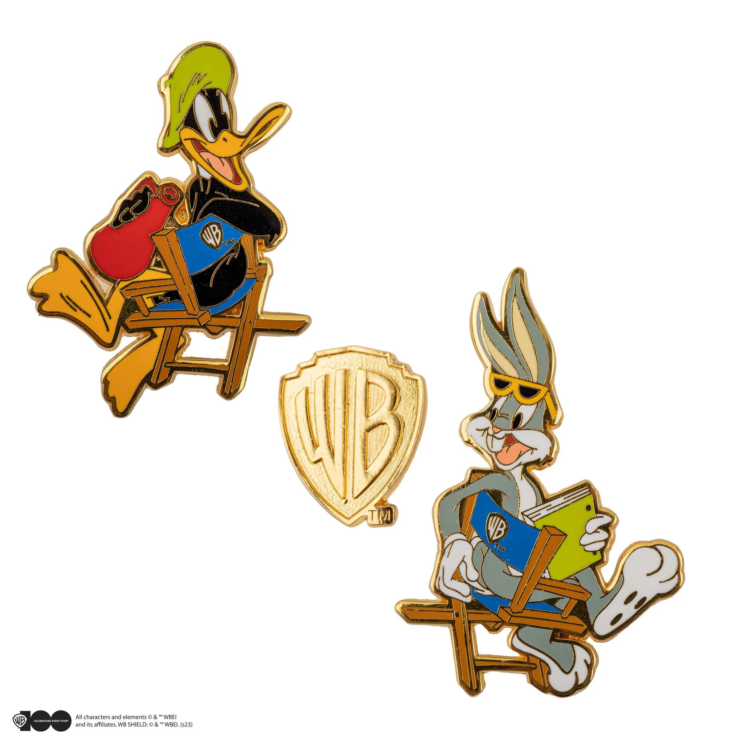 *Set of 3 Bugs Bunny and Daffy Duck at WB Studio Pin Badges