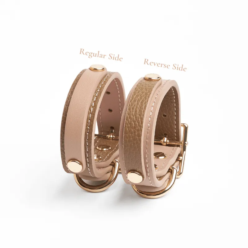 Slim Blushwood Leather Collar