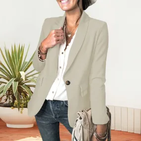 Solid Color Pocket Blazer