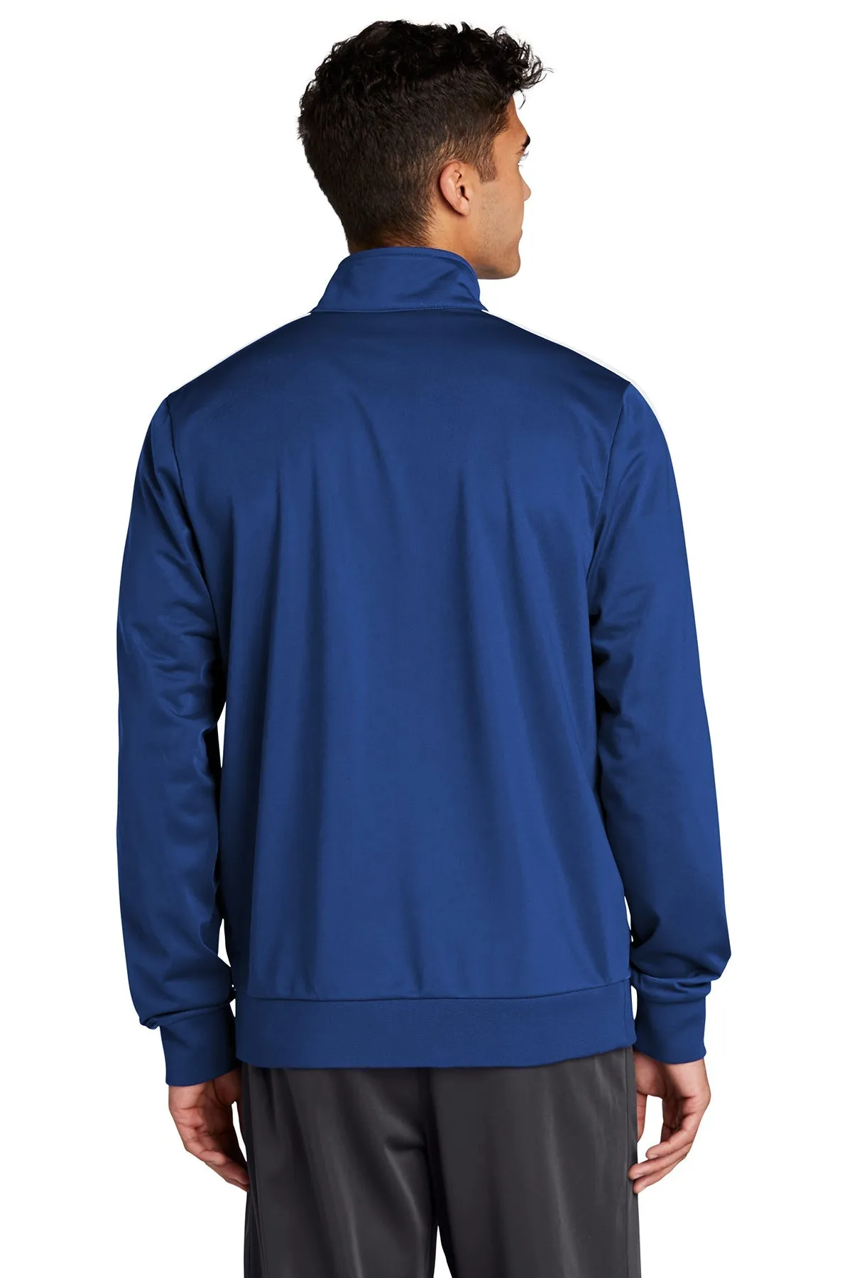 Sport-Tek Tricot Track Branded Jackets, True Royal/ White