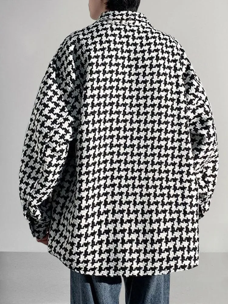 Stylish Casual Houndstooth Jacket