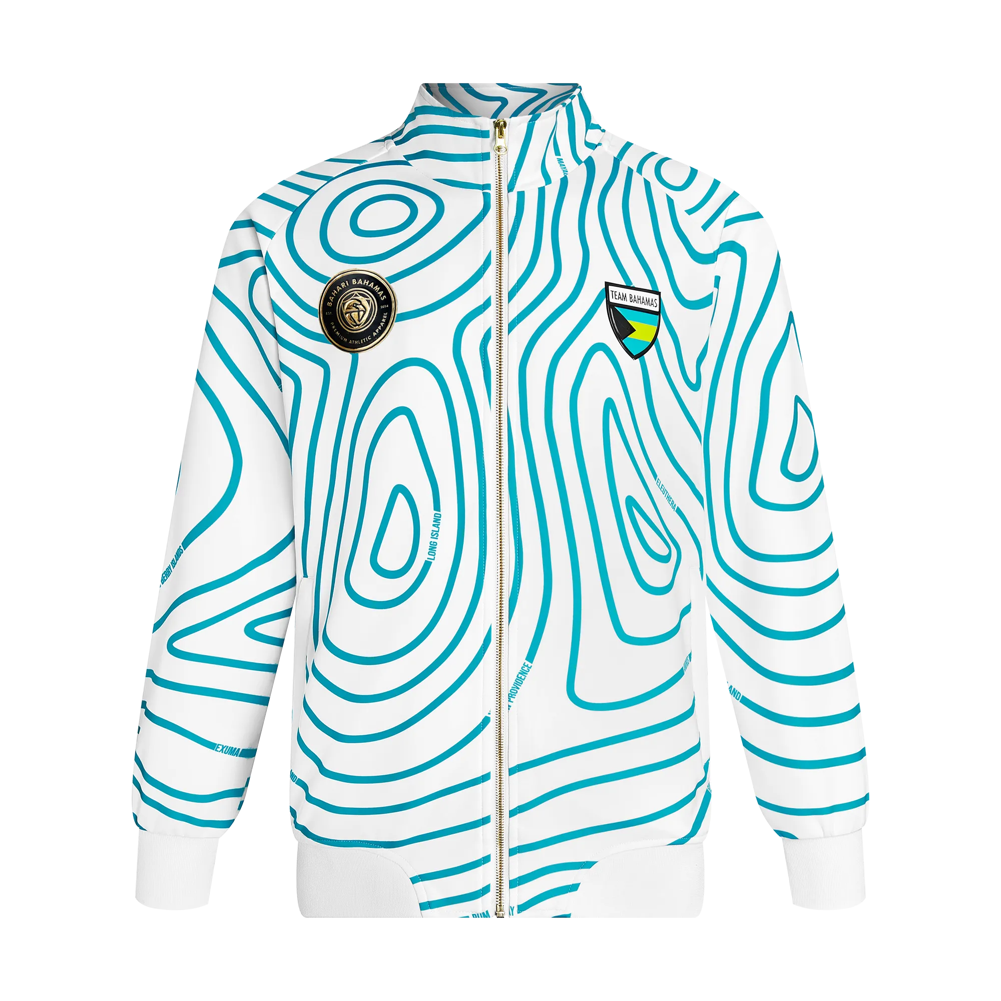 TEAM BAHAMAS TRACK JACKET-WHITE