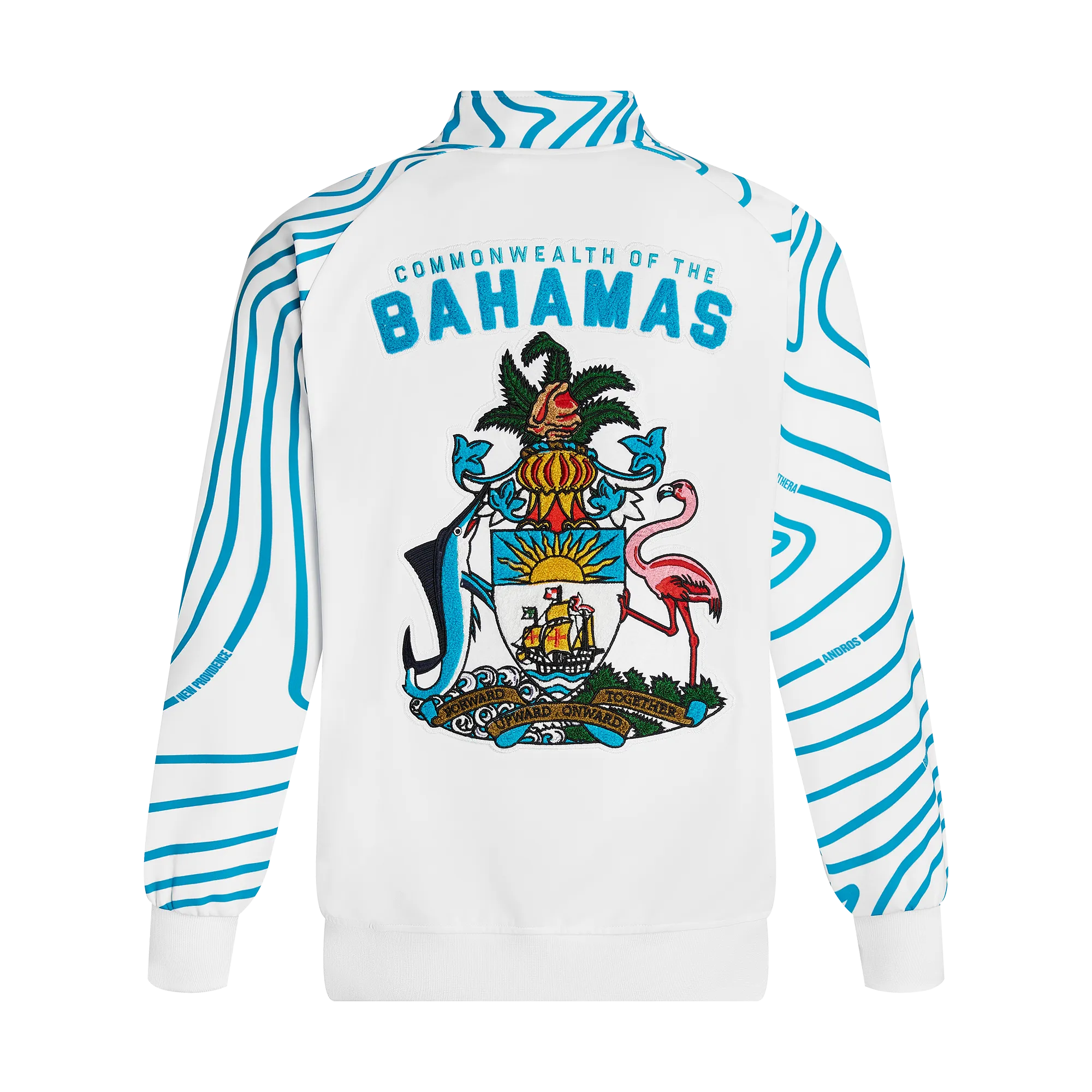 TEAM BAHAMAS TRACK JACKET-WHITE